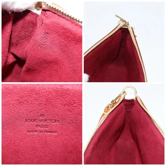 LOUIS VUITTON Monogram Multicolor Pochette Pouch White M92649 LV Auth 135504V Bags